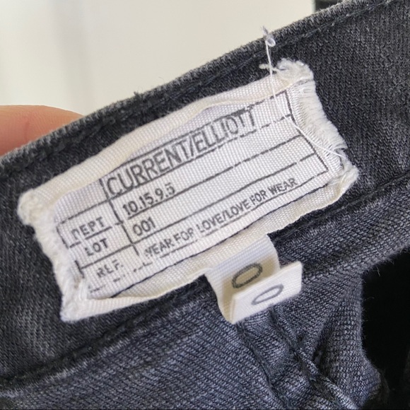Current Elliot Black Ripped Jeans SZ 26 - Picture 4 of 5
